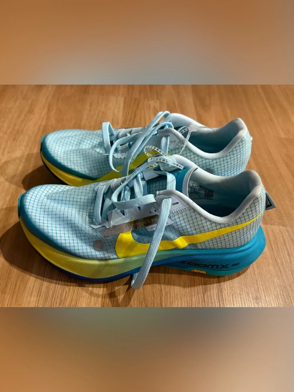 NEW Women Nike ZoomX Ultrafly Trail Racing Shoes - DX1978-301 - Blue/Yellow - 6